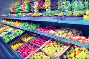 Fruit aisle of a Lidl supermarket