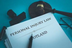 Piece of paper with Personal Injury Law Scotland written on it