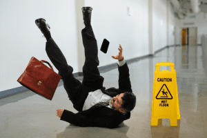 Slips and trips at work