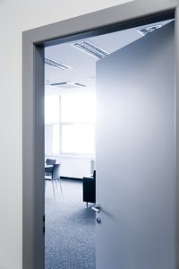 finger trapped in a door at work