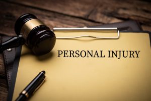 Clipboard which says Personal Injury on it