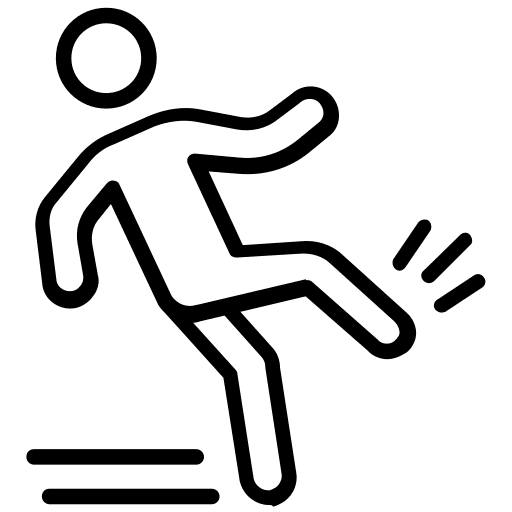 a cartoon of a man falling over